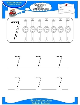 Çocuklar İçin Çizgi Çalışma Sayfaları 